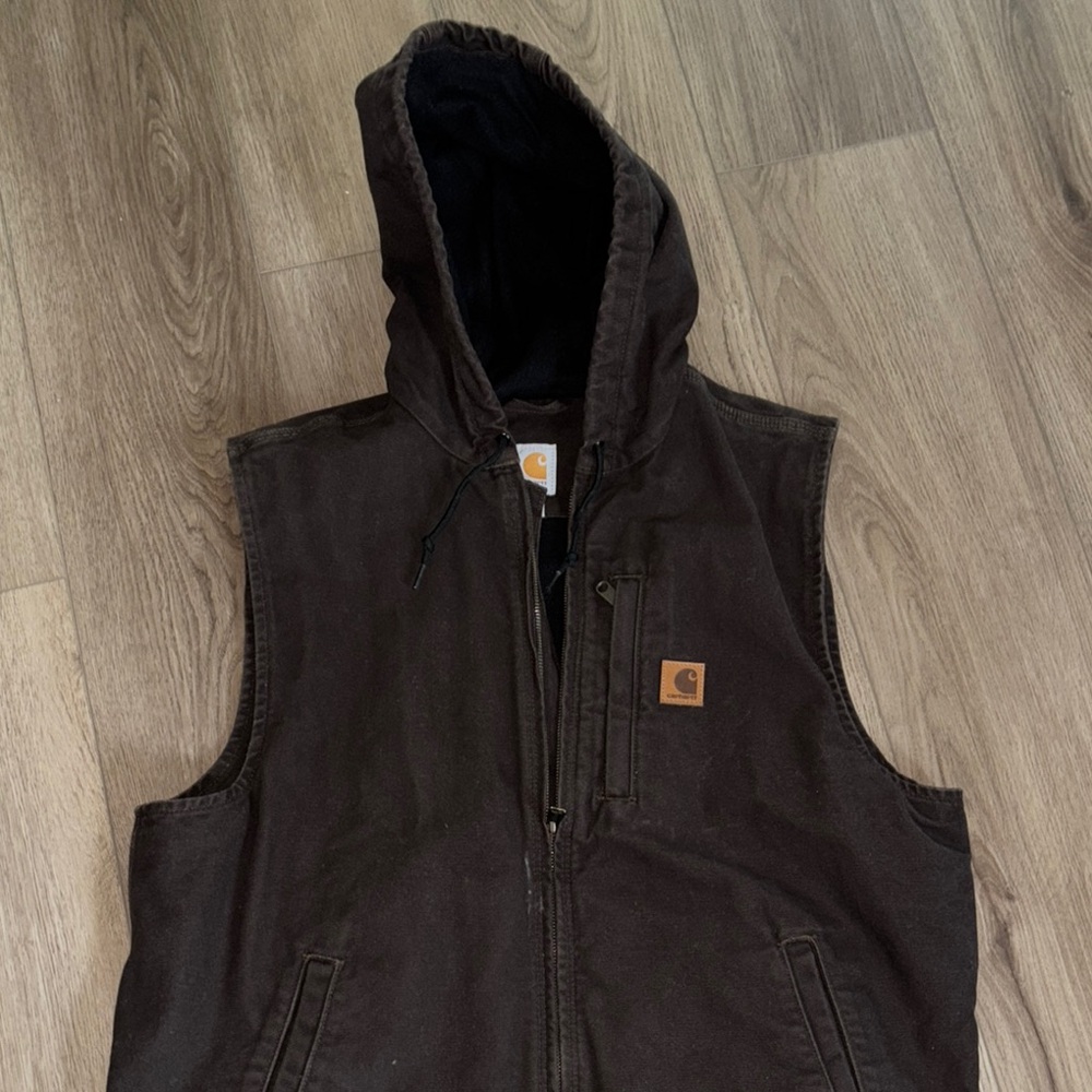 Carhartt Dark Brown Hooded Vest